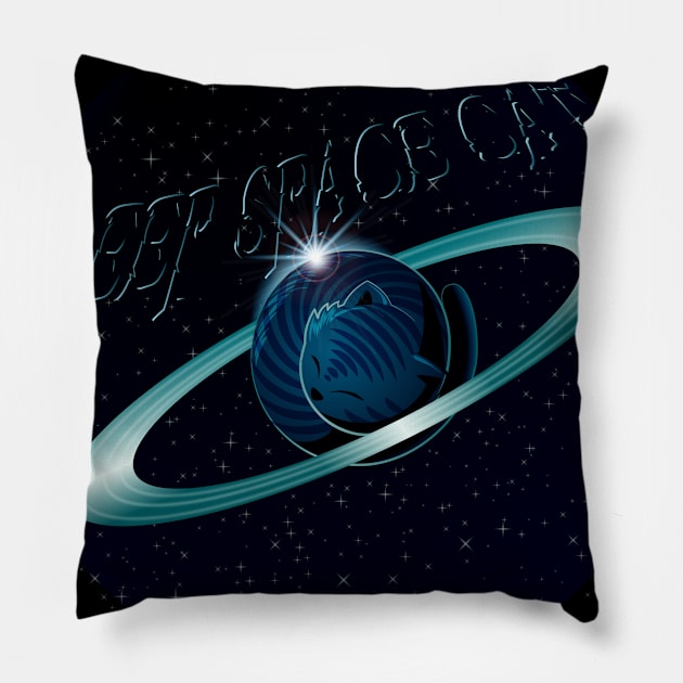 deep space cat Pillow by tecnotequila