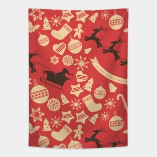 Merry Christmas Pattern Tapestry