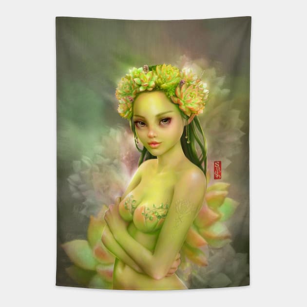 Succulent Queen Tapestry by Sarasa