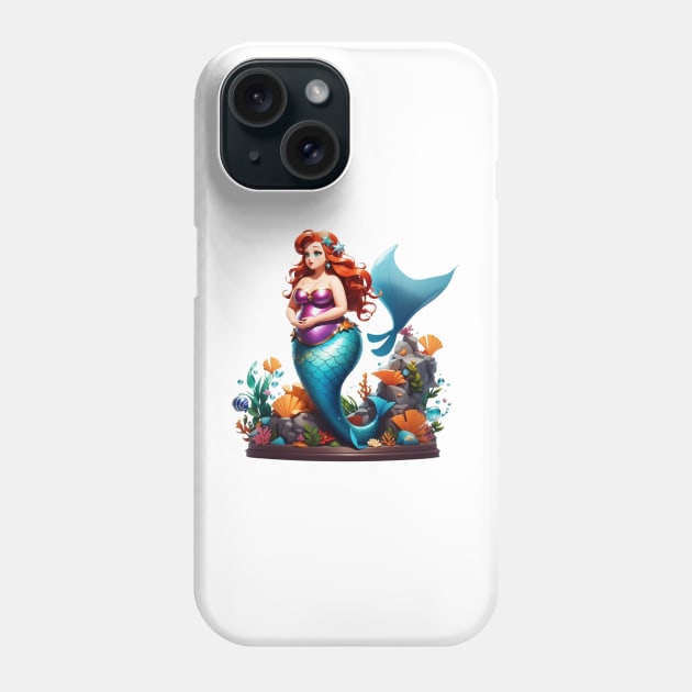 Pretty Plus Size Mermaid in Purple Phone Case by MGRCLimon