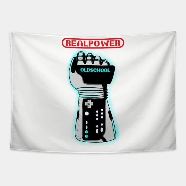 Old School Power Glove Tapestry by chrisnazario