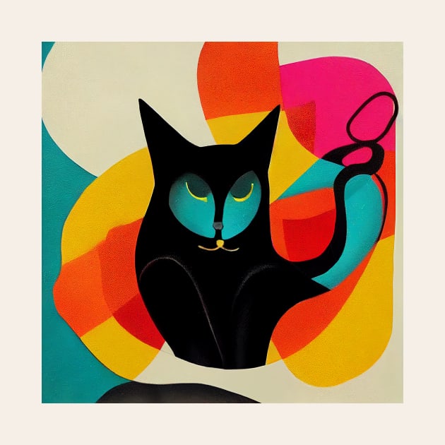 Abstract Cat by n23tees