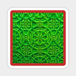 A Pattern In Green Magnet