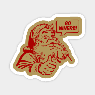 Retro Santa Claus Go Niners Magnet