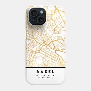 BASEL SWITZERLAND CITY STREET MAP ART Phone Case