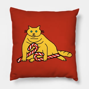 Chonk Cat got all the Christmas Candy Pillow