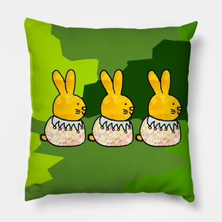 Cute Spring Rabbits Pillow