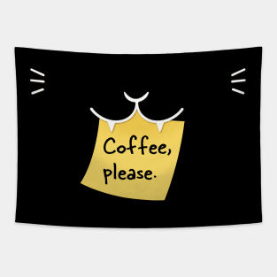 Cat Says Coffee, Please Tapestry