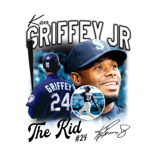 Ken Griffey Jr The Kid Basketball Legend Signature Vintage Retro 80s 90s Bootleg Rap Style T-Shirt