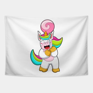 Unicorn with Lollipop Tapestry