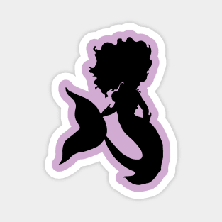 Carefree Mermaid Silhouette Magnet