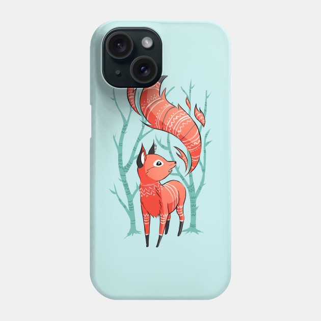 Winter Fox Phone Case by Freeminds