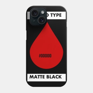 Matte black tee Phone Case