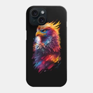 Mythical legendary Phoenix fire bird lots of color lots of red and details gift for fantasy animal lovers Phone Case