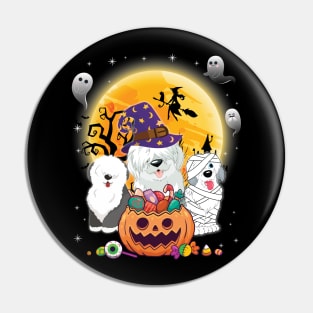 Sheep Dog Dog Mummy Witch Moon Ghosts Happy Halloween Thanksgiving Merry Christmas Day Pin