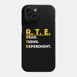 Read, Think, Experiment. | Self Improvement | Life | Quotes | Purple Phone Case