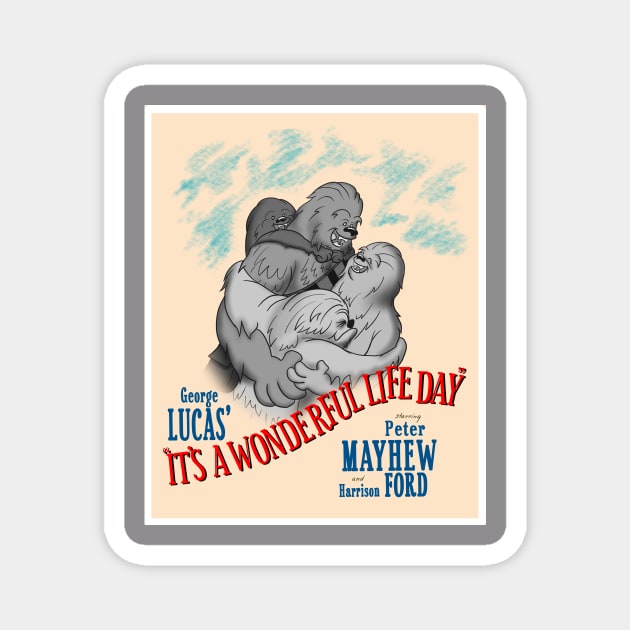 It's a Wonderful Life Day (Black and White) Magnet by TechnoRetroDads