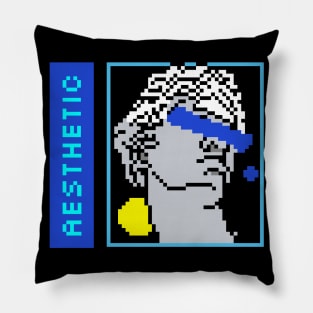 Aesthetic vaporwave David Pillow