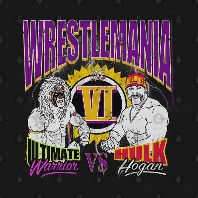 Ultimate Warrior Vs Hulk Hogan Wrestlemania Retro by Holman