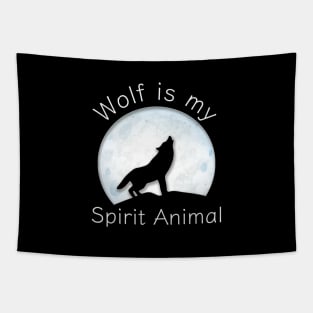 Cute Wolf is my Spirit Animal Wild Design, Funny lone wolf spirit animal gift Tapestry