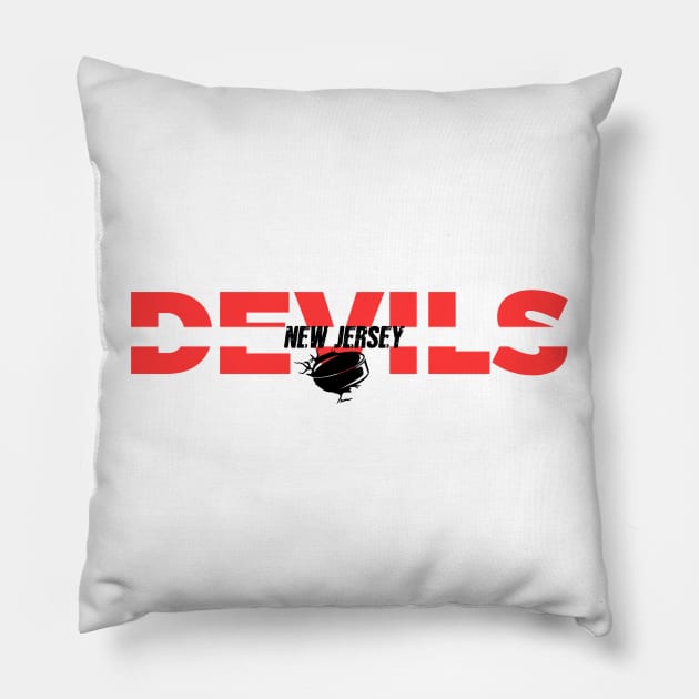 New jersey devils vintage Pillow by Cahya. Id