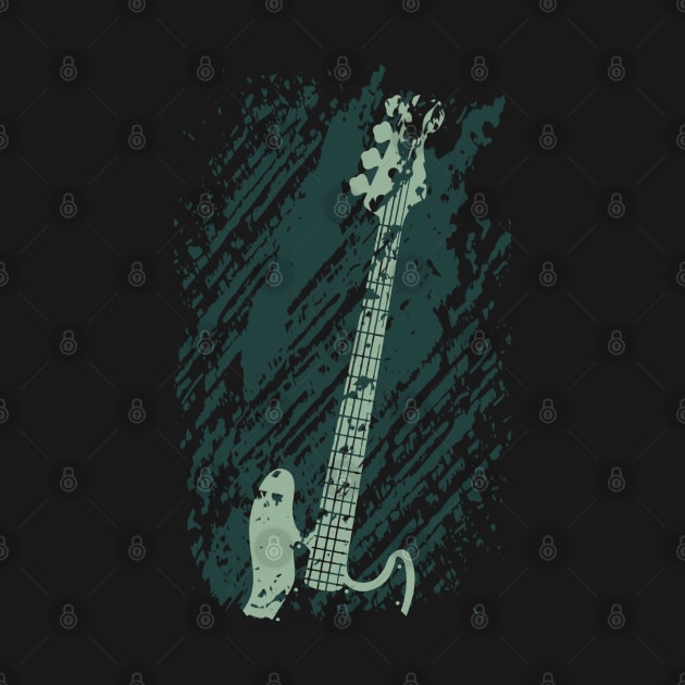 Bass Guitar Grunge by Mi Bonita Designs