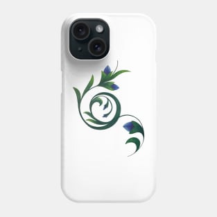 spiral floral motif Phone Case
