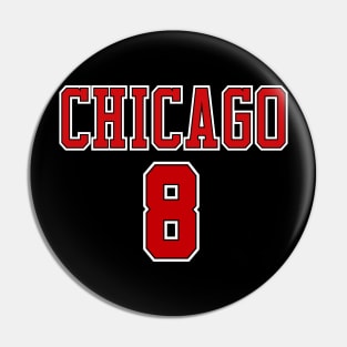 Chicago Basketball - no.8 Pin