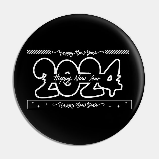 New year 2024 tshirts. New Year 2024 Pin TeePublic