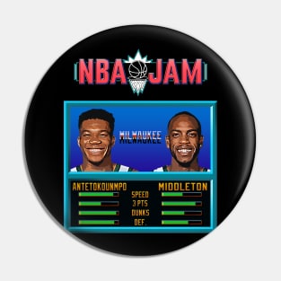 NBA JAM - Milwaukee Basketball Pin