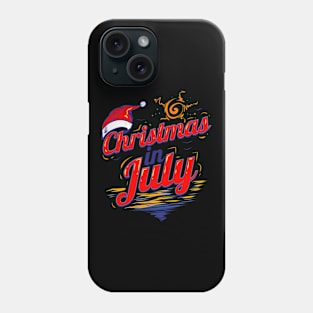 Santa Hat Logo Celebrating Christmas In July Phone Case