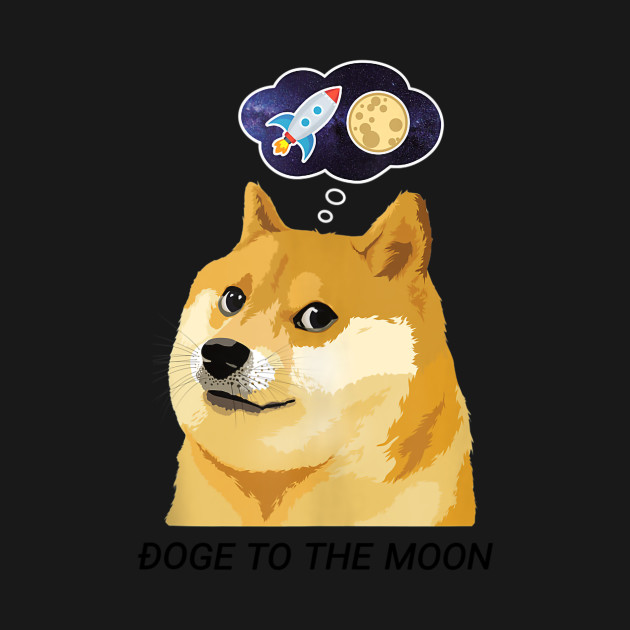 Disover Doge To The Moon Funny Crypto - Dogecoin To The Moon - T-Shirt