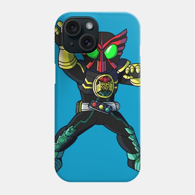 Kamen Rider OOO Chibi Phone Case by Lautidood