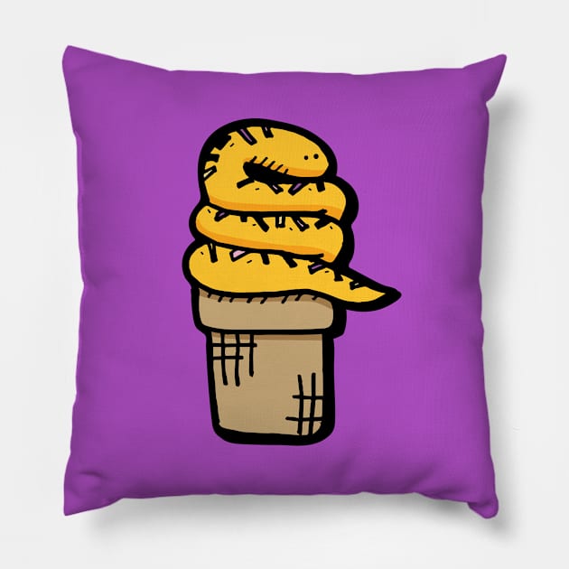 Ssssssoft Serve Pillow by RADdoodads