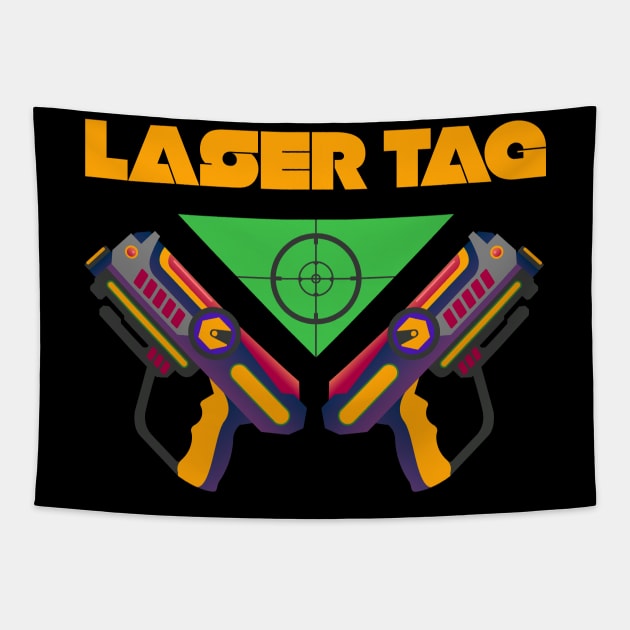 Gift for Laser Tag PLayers Funny Game one Laser Tag Birthday Party Tapestry by Riffize