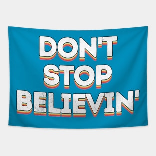 Lyrics Typography - Don't Stop Believin' Tapestry