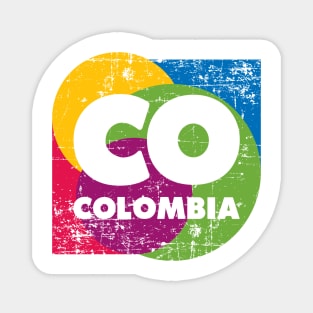 Colombia - CO - logo vintage design Magnet