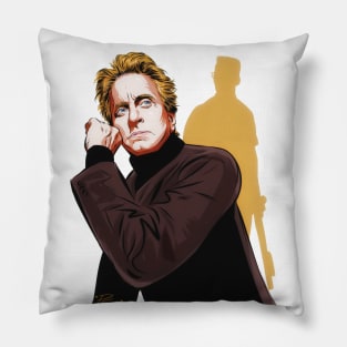 Michael Douglas - An illustration by Paul Cemmick Pillow