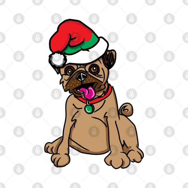 Christmas Pug Dog Elf Hat by silentrob668