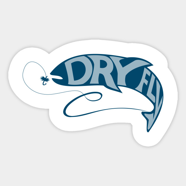 Trout Catching Bait Dry Fly Retro Trout Catching Bait Dry Fly Retro Sticker Teepublic