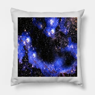 Stars in a Blue Night Sky Pillow