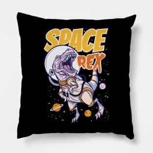 Awesome Funny Space T Rex Dinosaur Astronut Gift For Dinosaur Lover Pillow