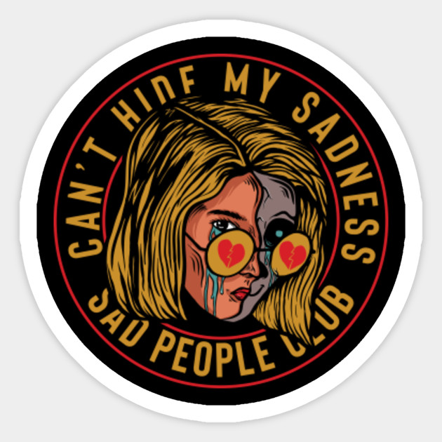Girl Half Skull Crying Sad People Club Girl Crying Sticker