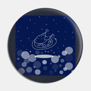 Food, chicken, restaurant with dark blue color background Pin