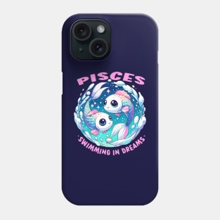 Pisces Zodiac Tee - Celestial Koi Fish Design Phone Case