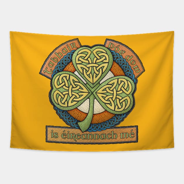 Kiss Me, I’m Irish Patch Design Tapestry by jephwho