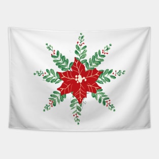 One Poinsettia Tapestry