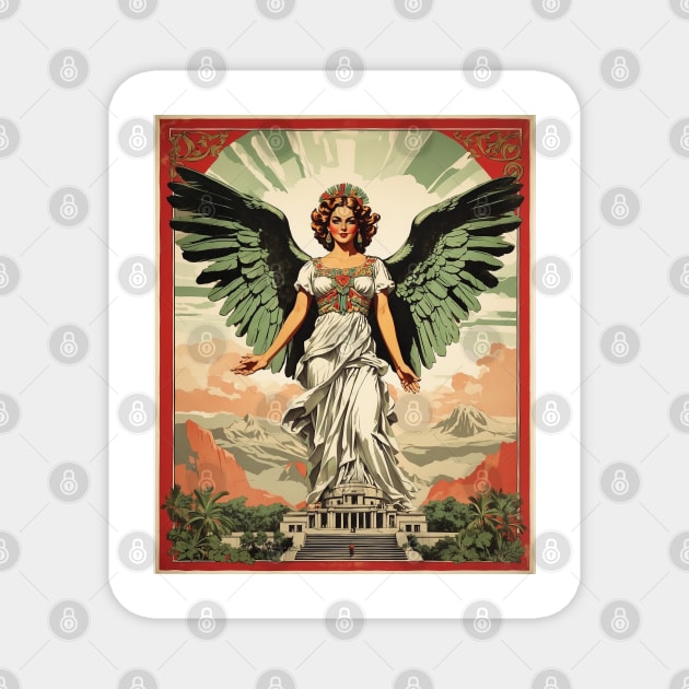 Angel de la Independencia Mexico Tourism Vintage Poster 2 Magnet by TravelersGems