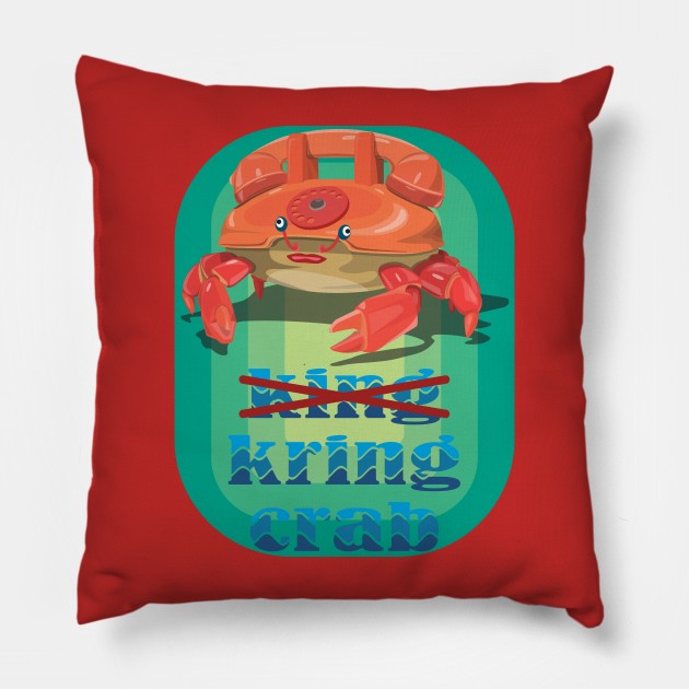 King crab or kring crab Pillow by tepy 