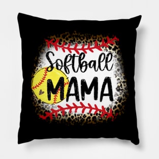 Leopard Softball Mama   Softball Mama   Softball Pillow